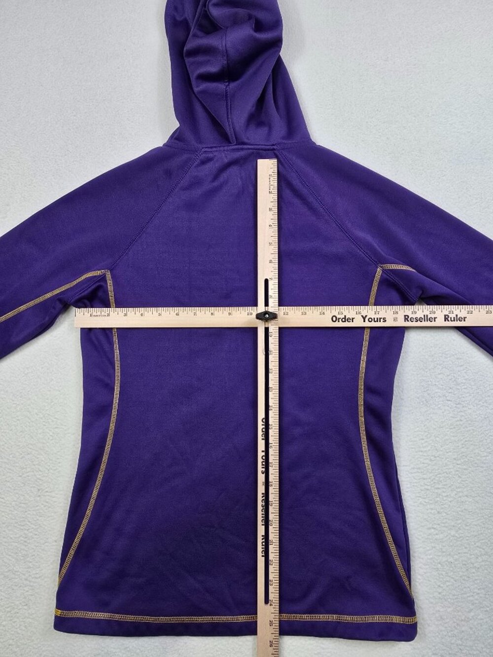 LSU Tigers Womens Large Colosseum Purple & Gold Hoodie Half Zip - Picture 4 of 4